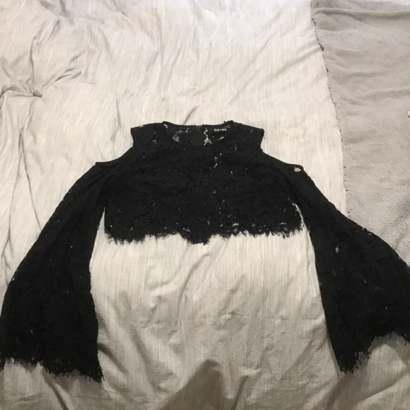 DO+BE crop long sleeve lace top - Picture 1 of 3